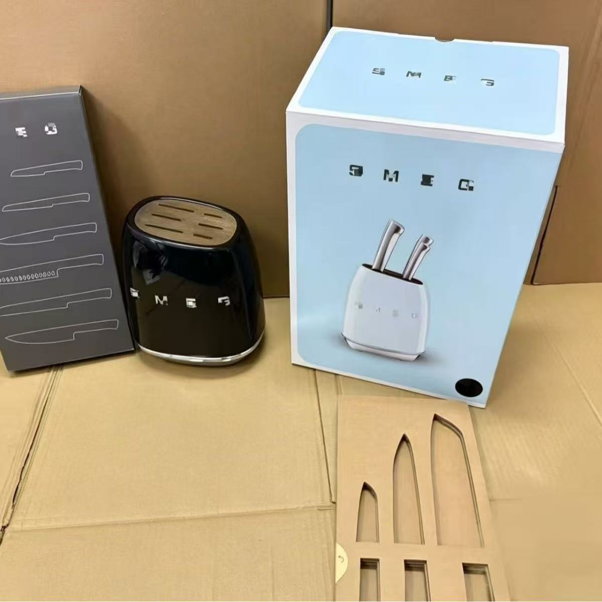 SMEG paslanmaz çelik 7 parçalı bıçak seti, 304 çelik