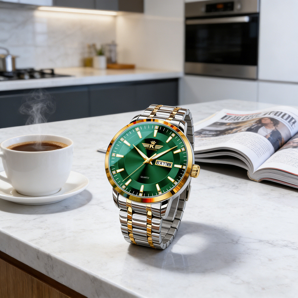 Men's Automatic Dual Calendar Watch Waterproof Luminous
