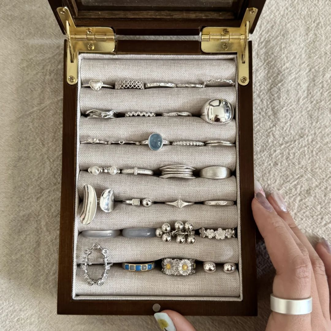 S925 Sterlingsilber einfacher Ring für Damen