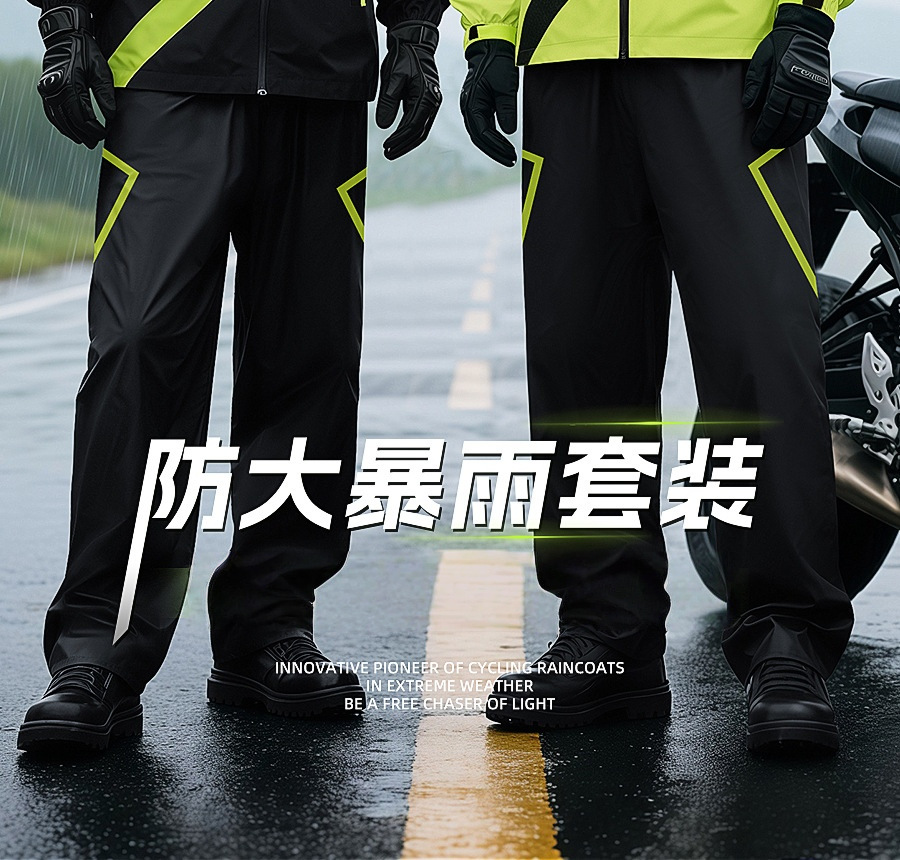 Zhengyu Two-Piece Raincoat Windproof for Motorcycles