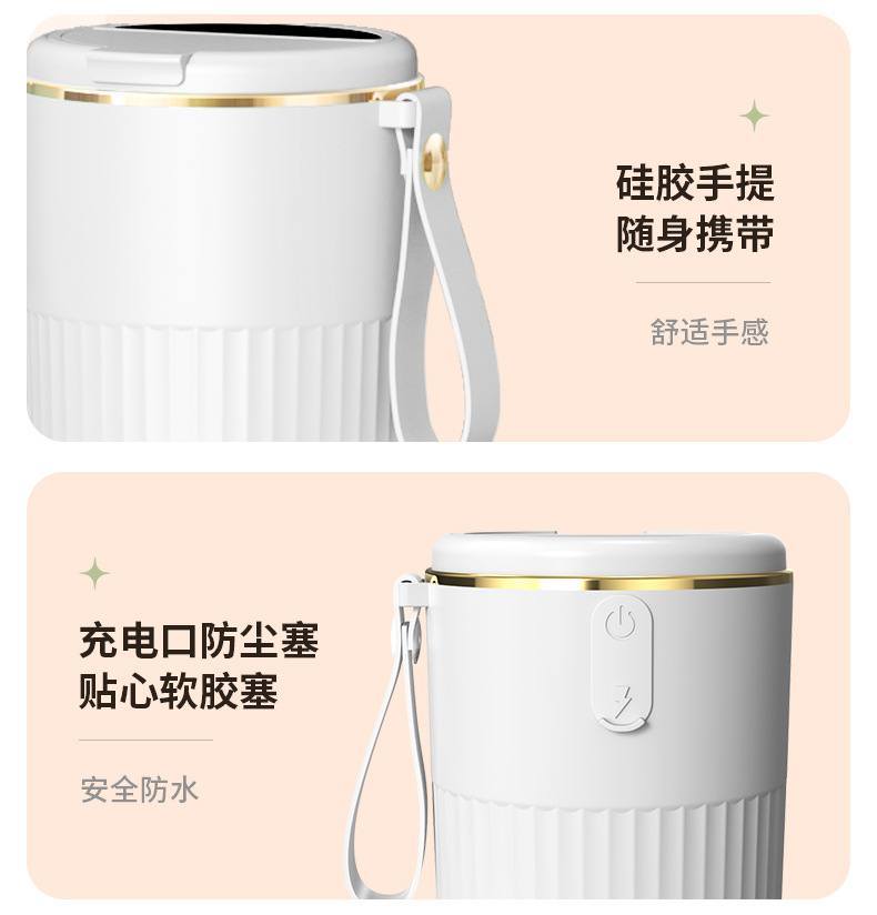 Portable mini electric fruit juicer and smoothie blender