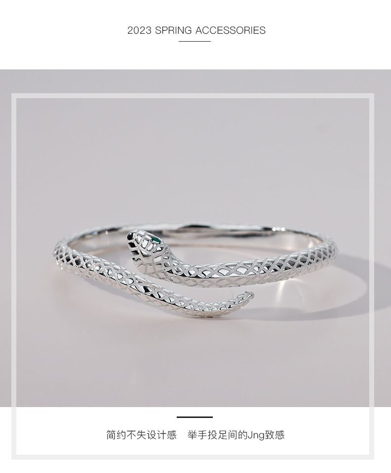 925er Silber Armband, Schlangen-Design