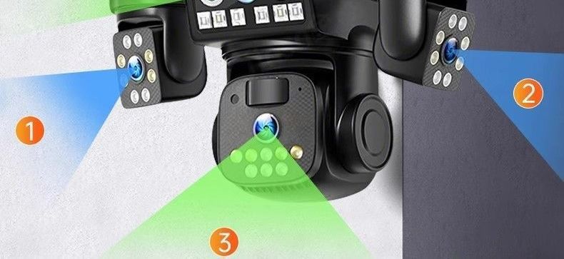 360° açılı açık alan güvenlik kamerası, ultra HD, telefon uygulaması ile izleme