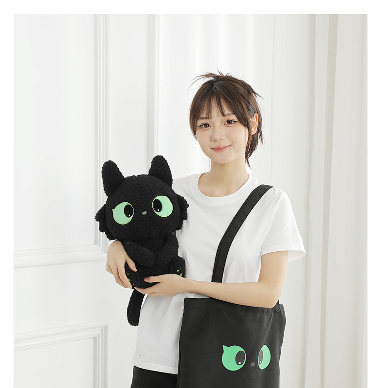 U-Shaped Neck Pillow Black Cat Design