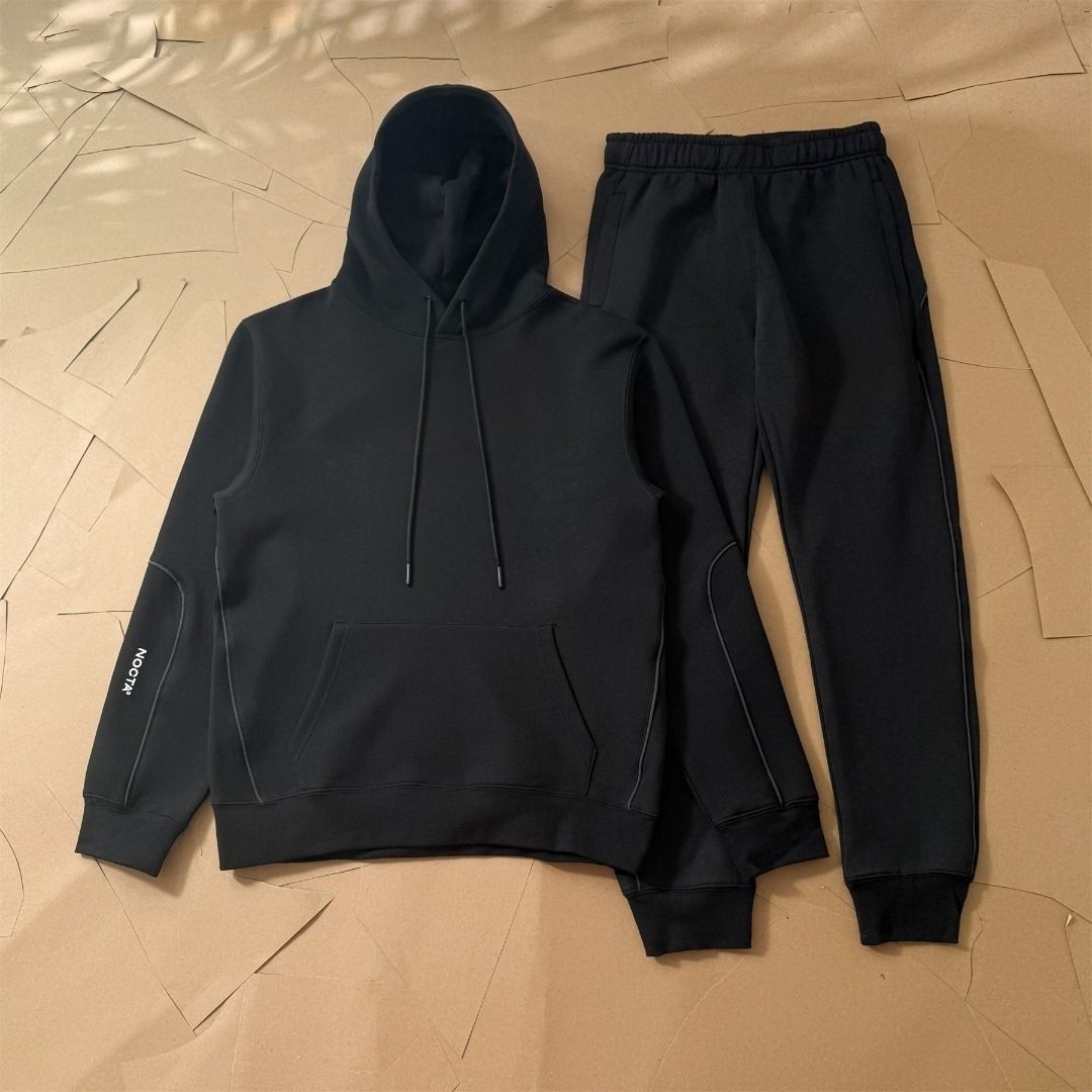 Kapüşonlu sweatshirt takımı yansıtıcı şerit