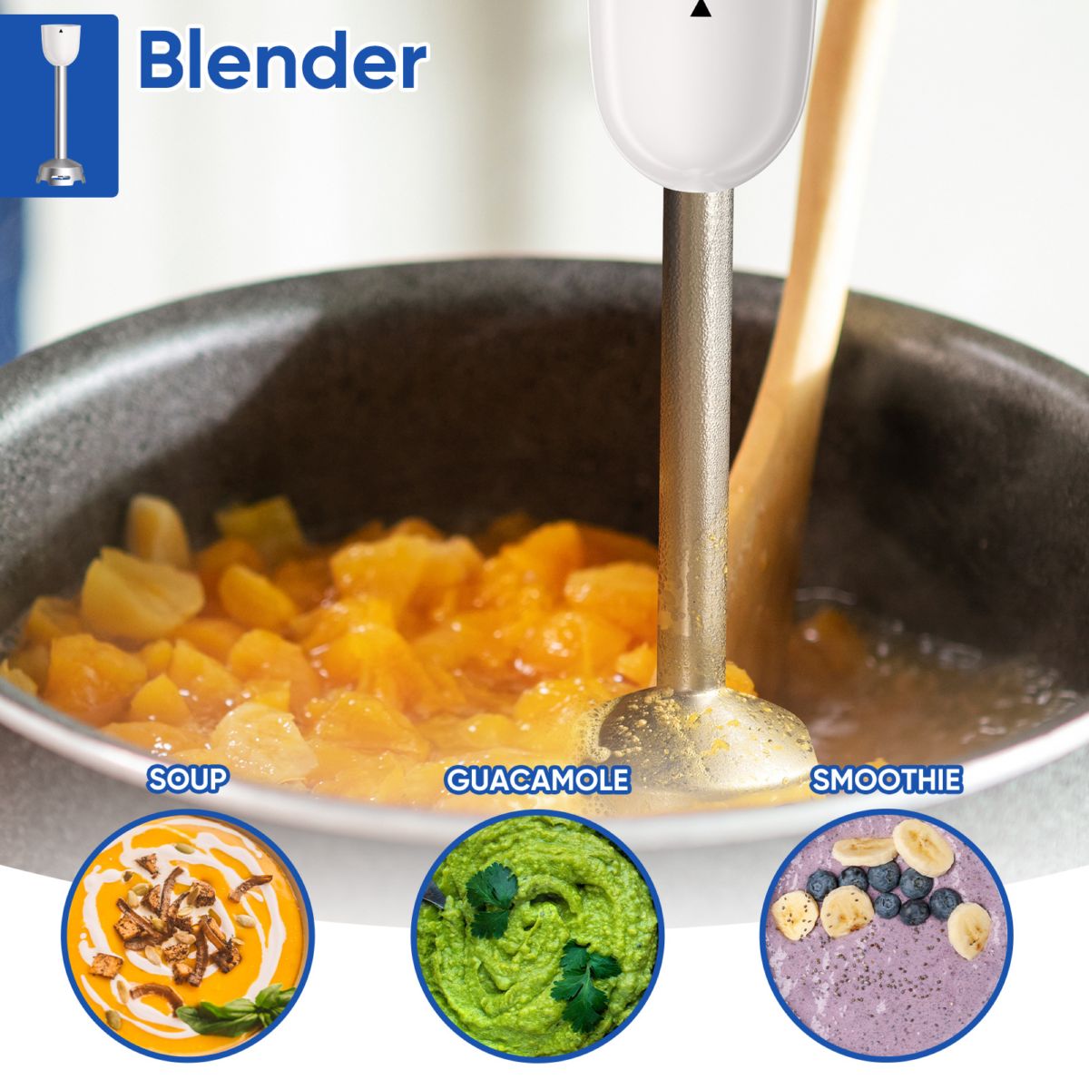 El Blenderi 1000W Yüksek Güçlü Homojenizatör