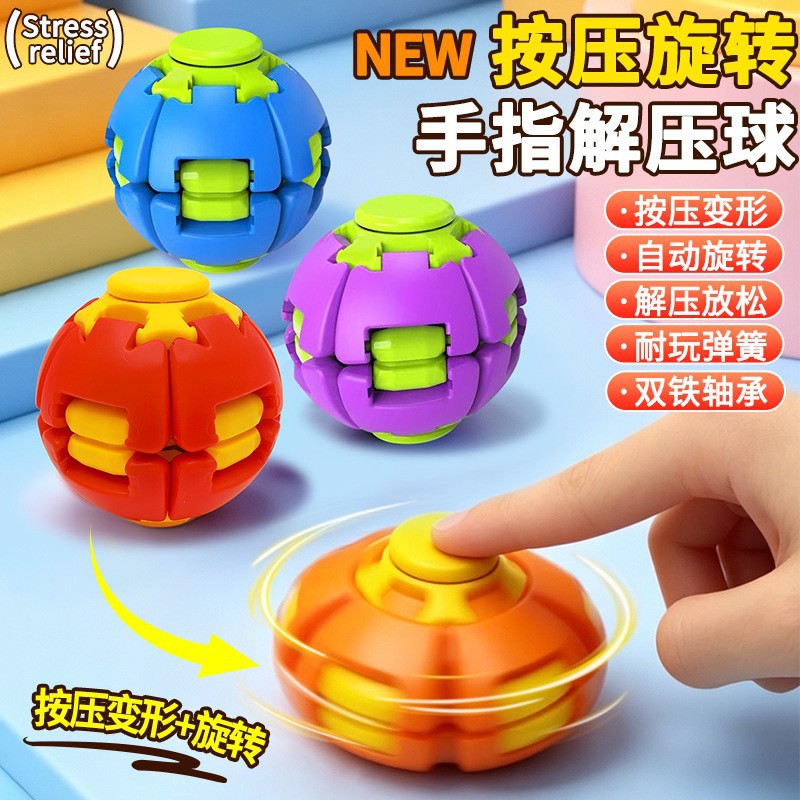 3D dönen top fidget spinner, stres giderici, yetişkin ve çocuk