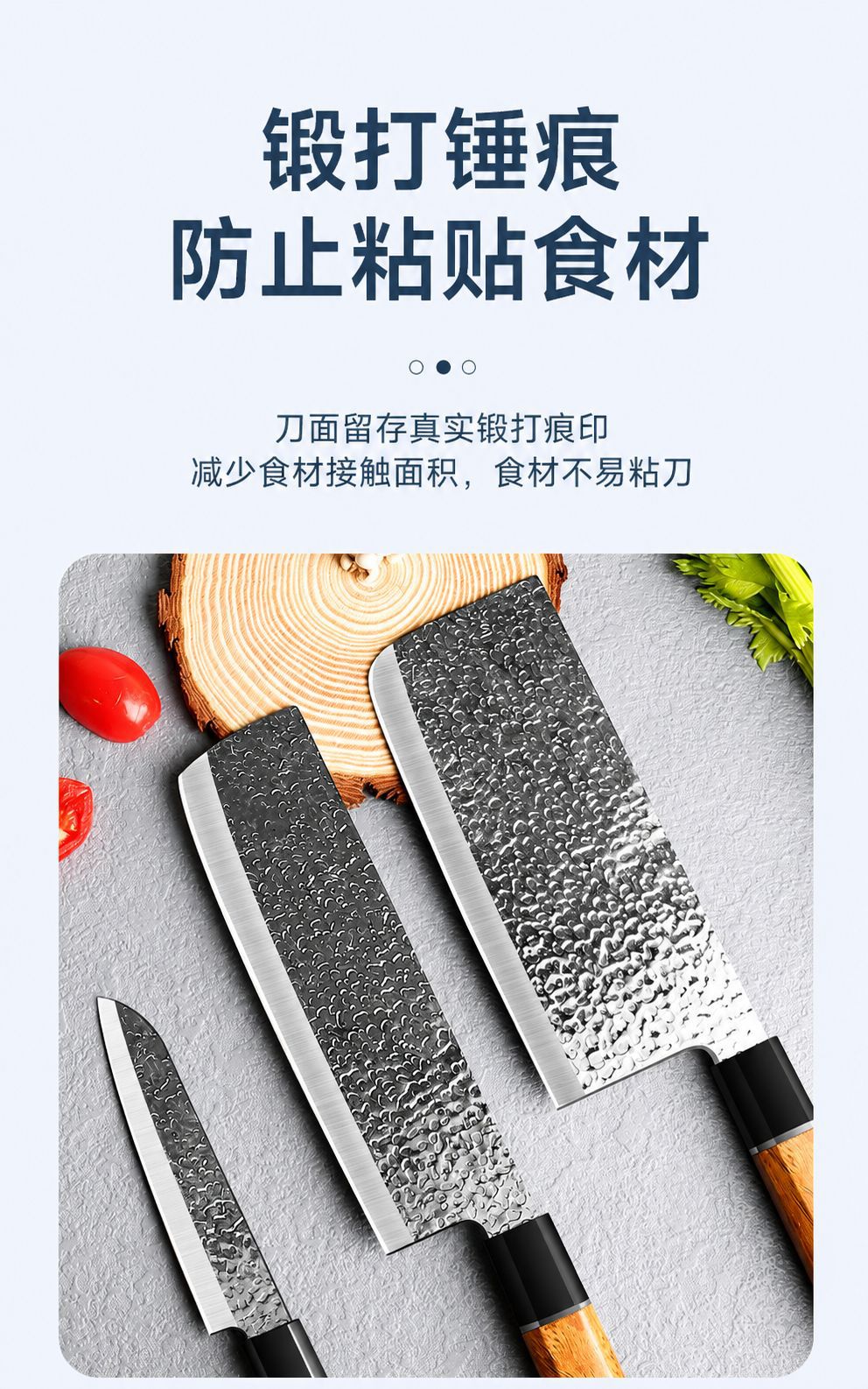 Forged kitchen knife set with fruit and vegetable knives, stainless steel