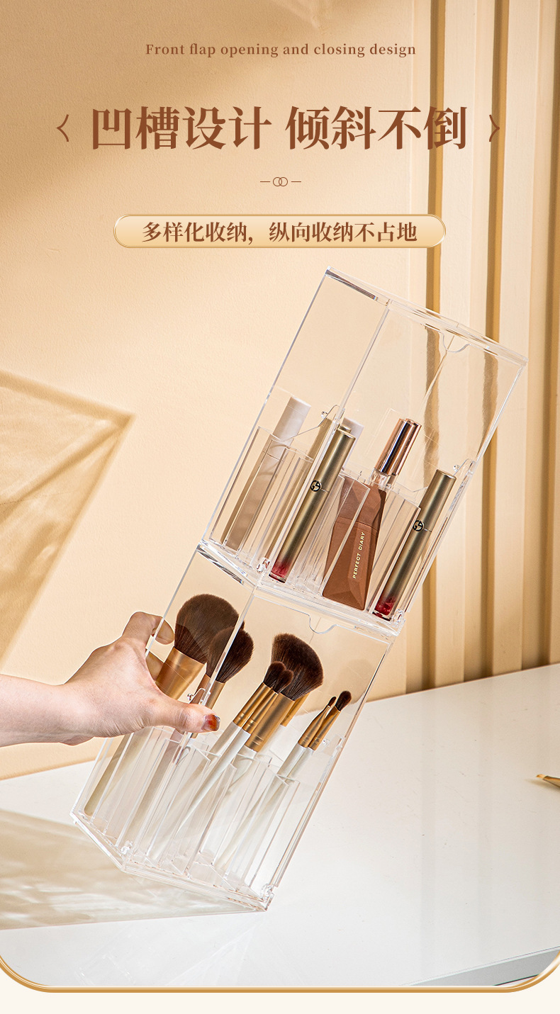 Transparente Make-up-Pinsel-Aufbewahrungsbox staubdicht