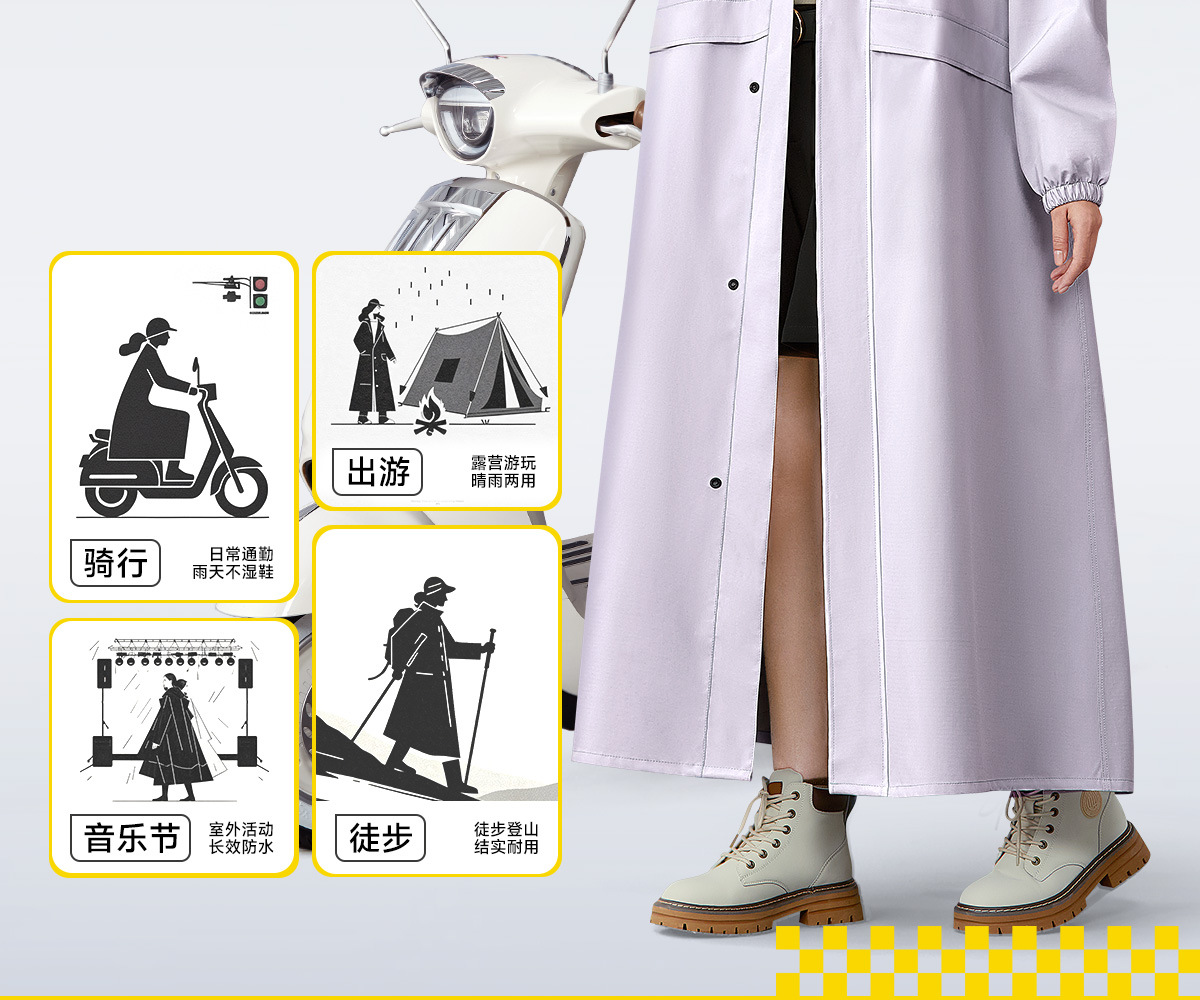 Full body raincoat for motorcycle and bicycle