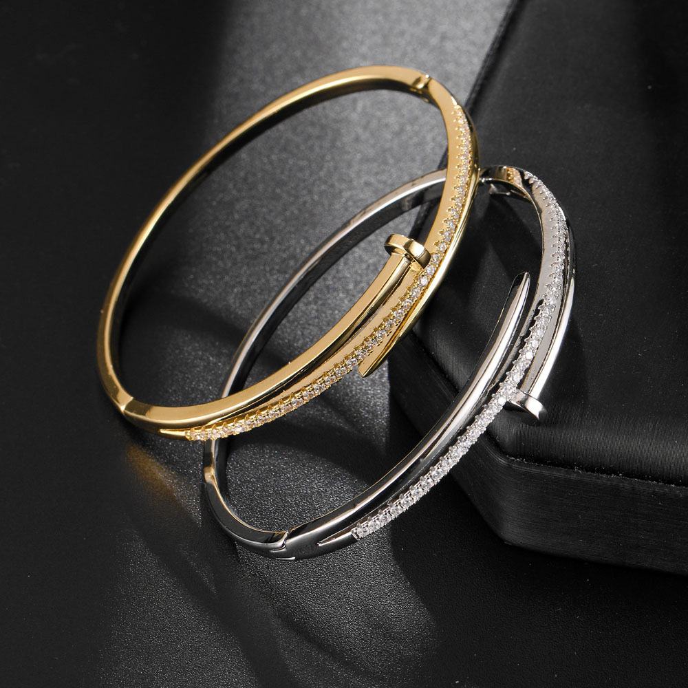 Armband, kupferplattiert, Zirkonia mit Sternenmotiv