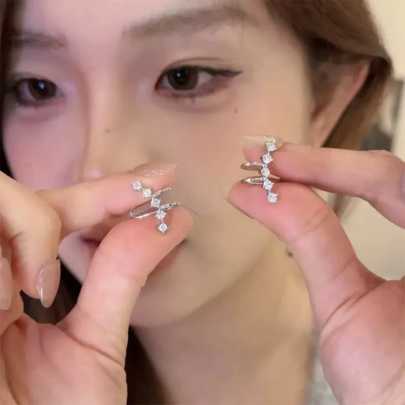 Strass-Ohrclip ohne Piercing