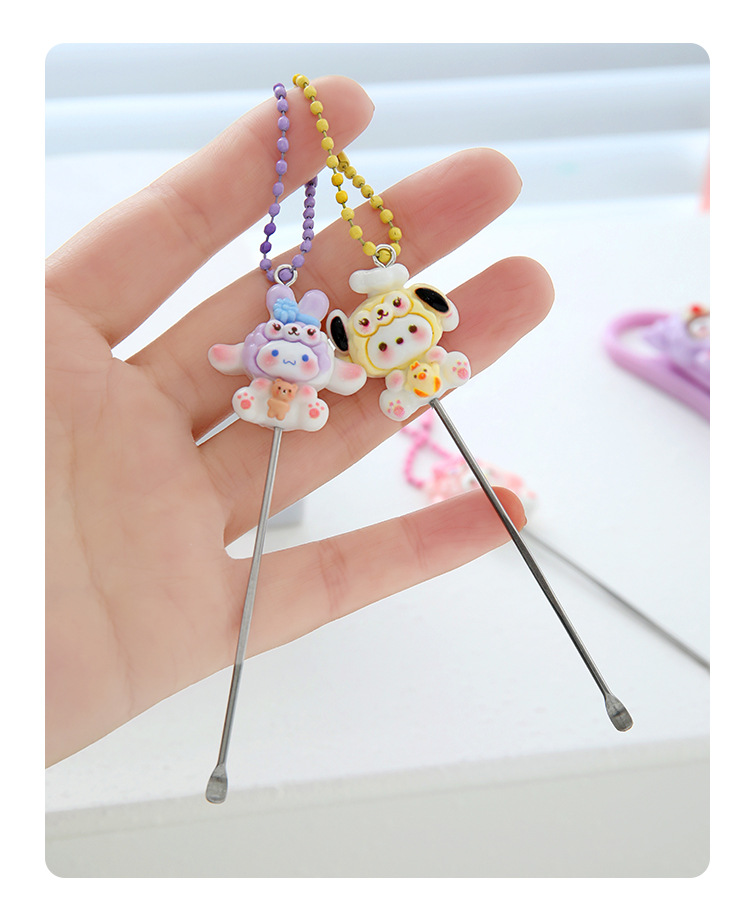 Cartoon Pattern Nail Scissors Set with Ear Cleaner