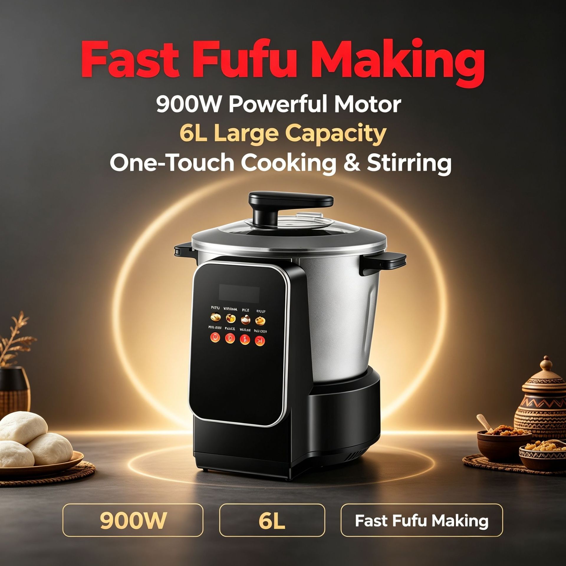 Automatische Fufu-Maschine 8L für Yampüree