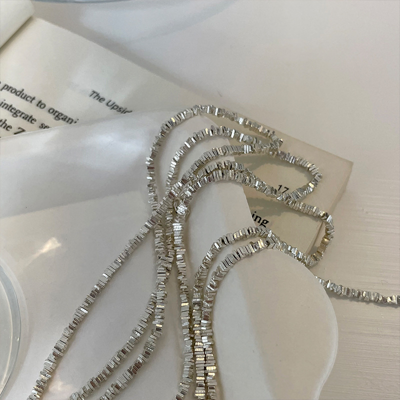 S925 Silber mehrschichtige Halskette französischer Stil Kettenglieder