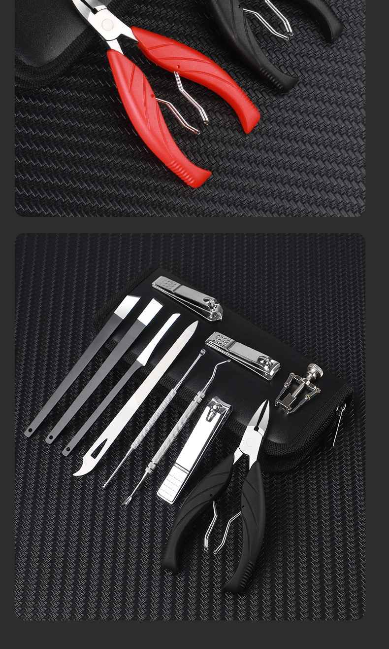 Pedicure Tool Set with Falcon Nose Pliers for Ingrown Nails