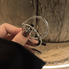 Luxus-Zirkonia-Ohrringe Kreisform, klassischer Stil für Damen