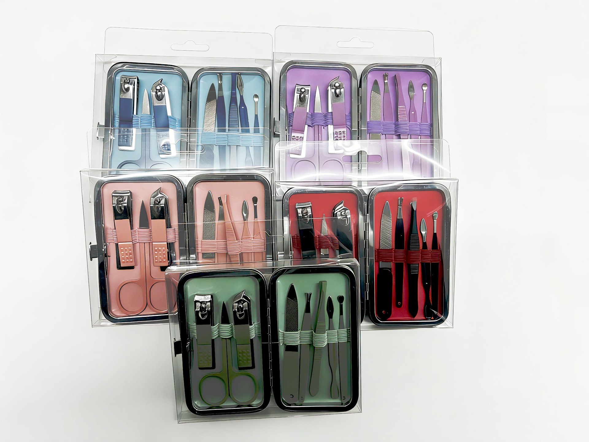 Nail care kit, 8-piece, multi-color, customizable