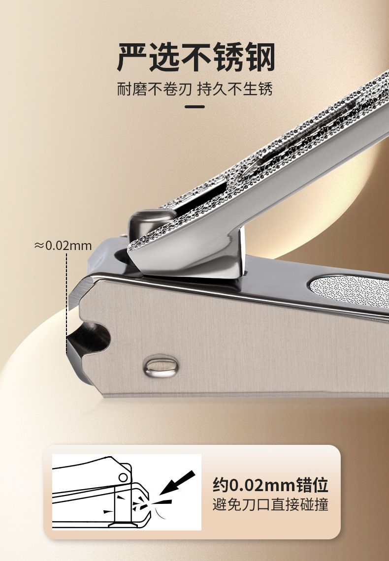 Haifeno Nail Clipper Large Size with Splash Guard Box