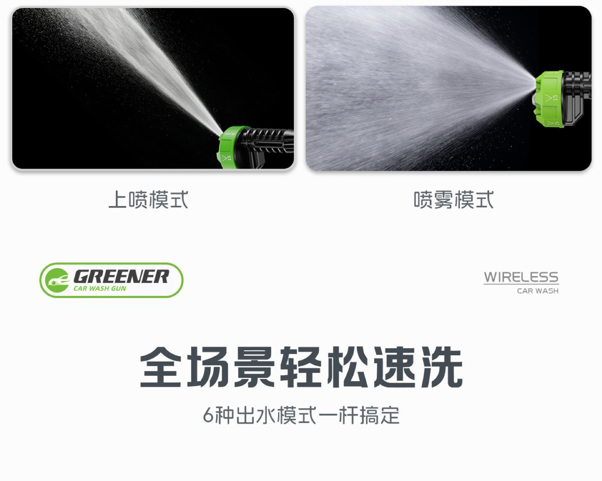绿林洗车高压水枪家用清洗机无线大功率水泵家用洗地神器强力增压