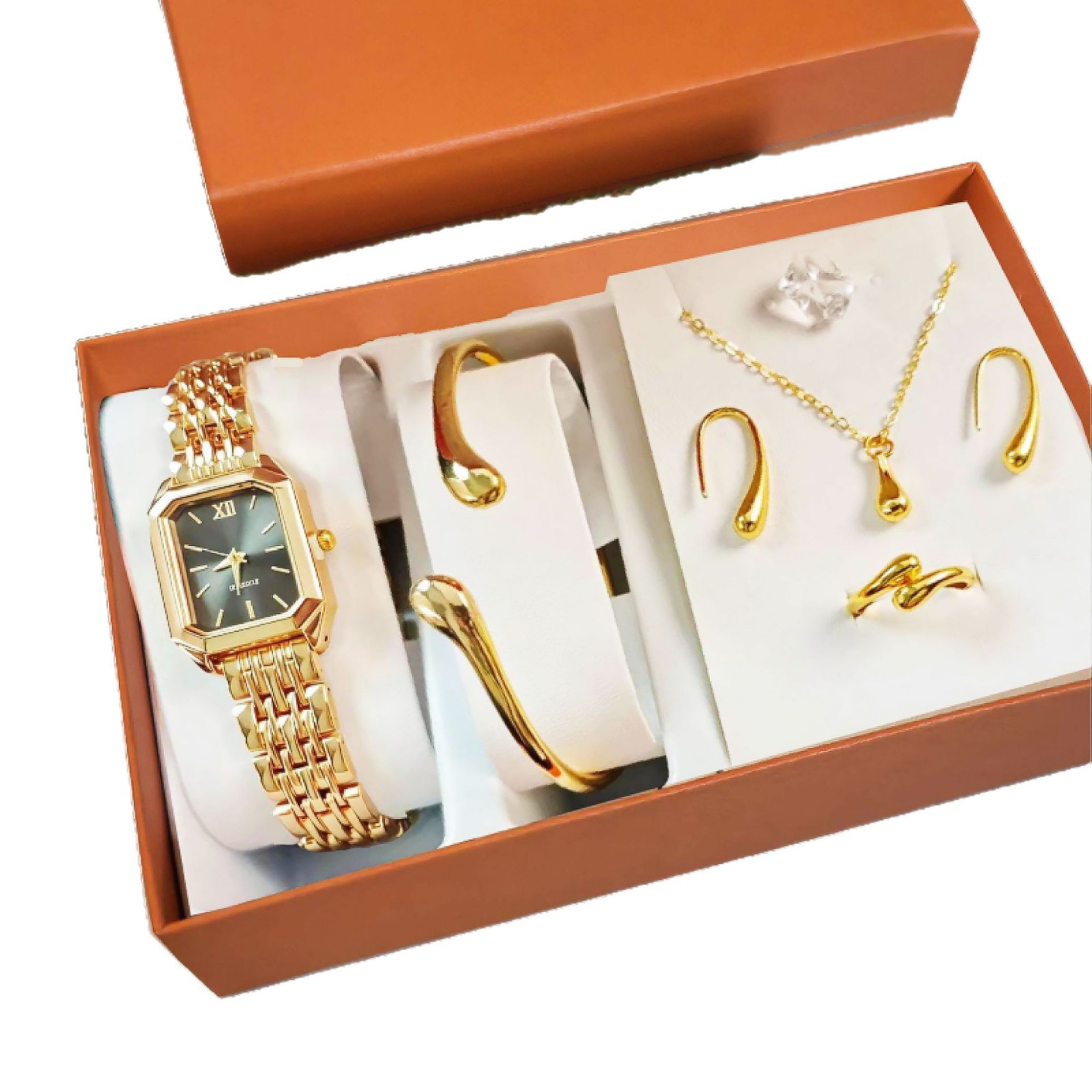 女款时尚手表饰品套装珠宝手链项链腕表女表礼物wristwatch women