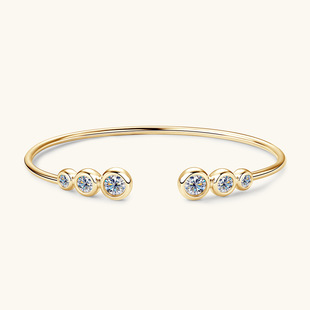 Moissanit Ring für Damen mit Sternendesign, Silber
