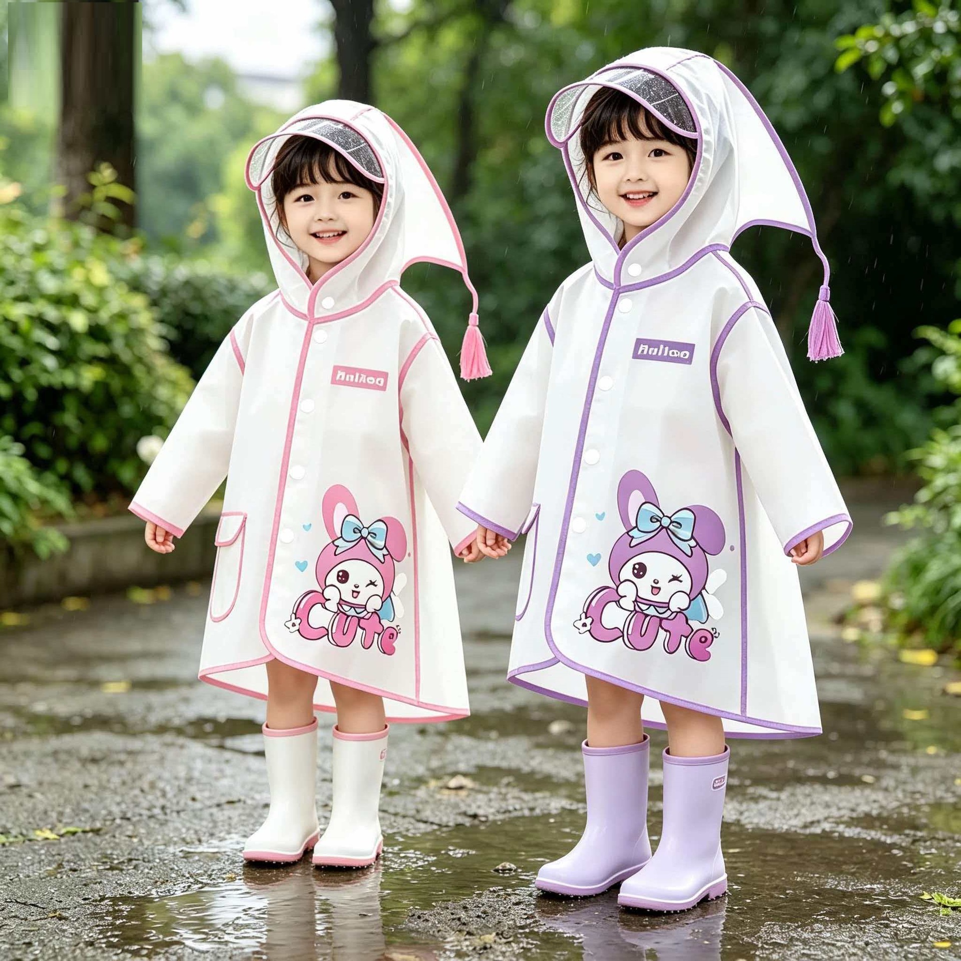 儿童雨衣宝宝雨披男孩女孩单人全身幼儿园小学生上学小孩防雨卡通