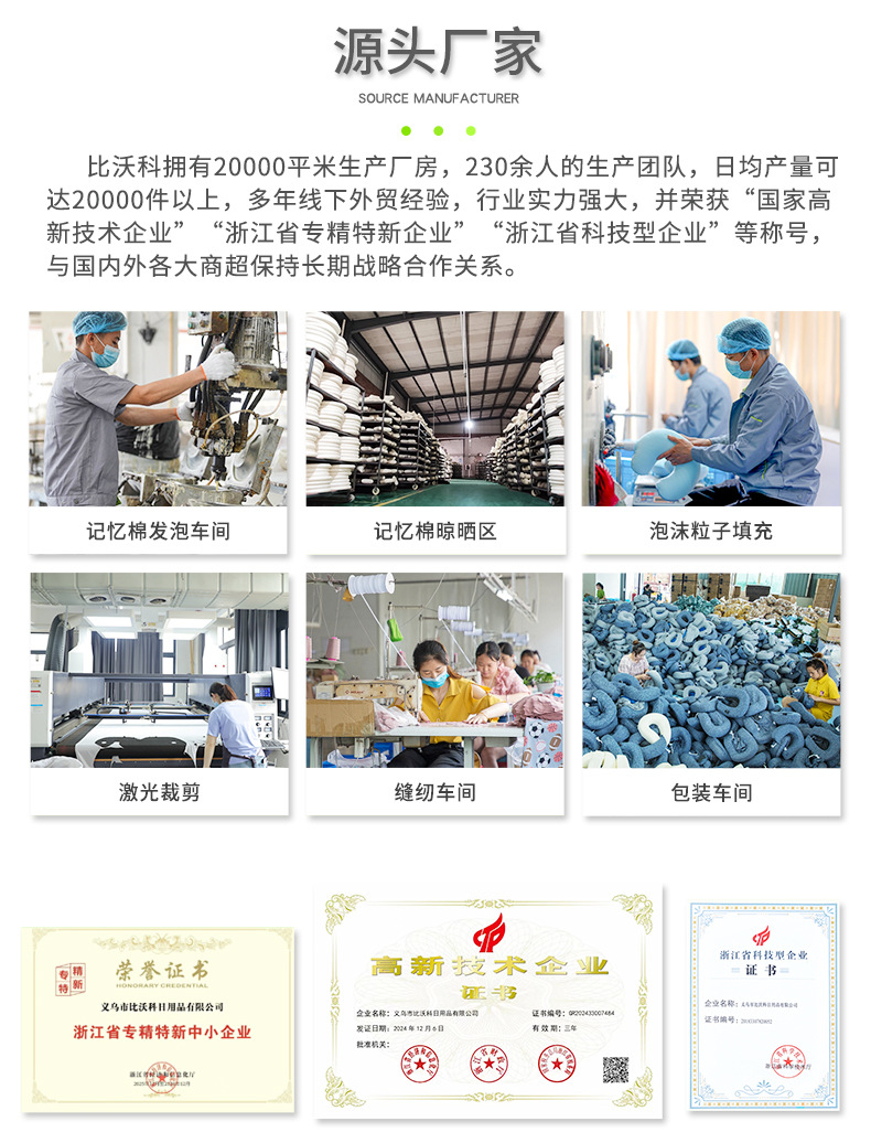 跨境亚马逊爆款记忆棉枕头慢回弹记忆枕护颈枕头睡觉专用异形枕