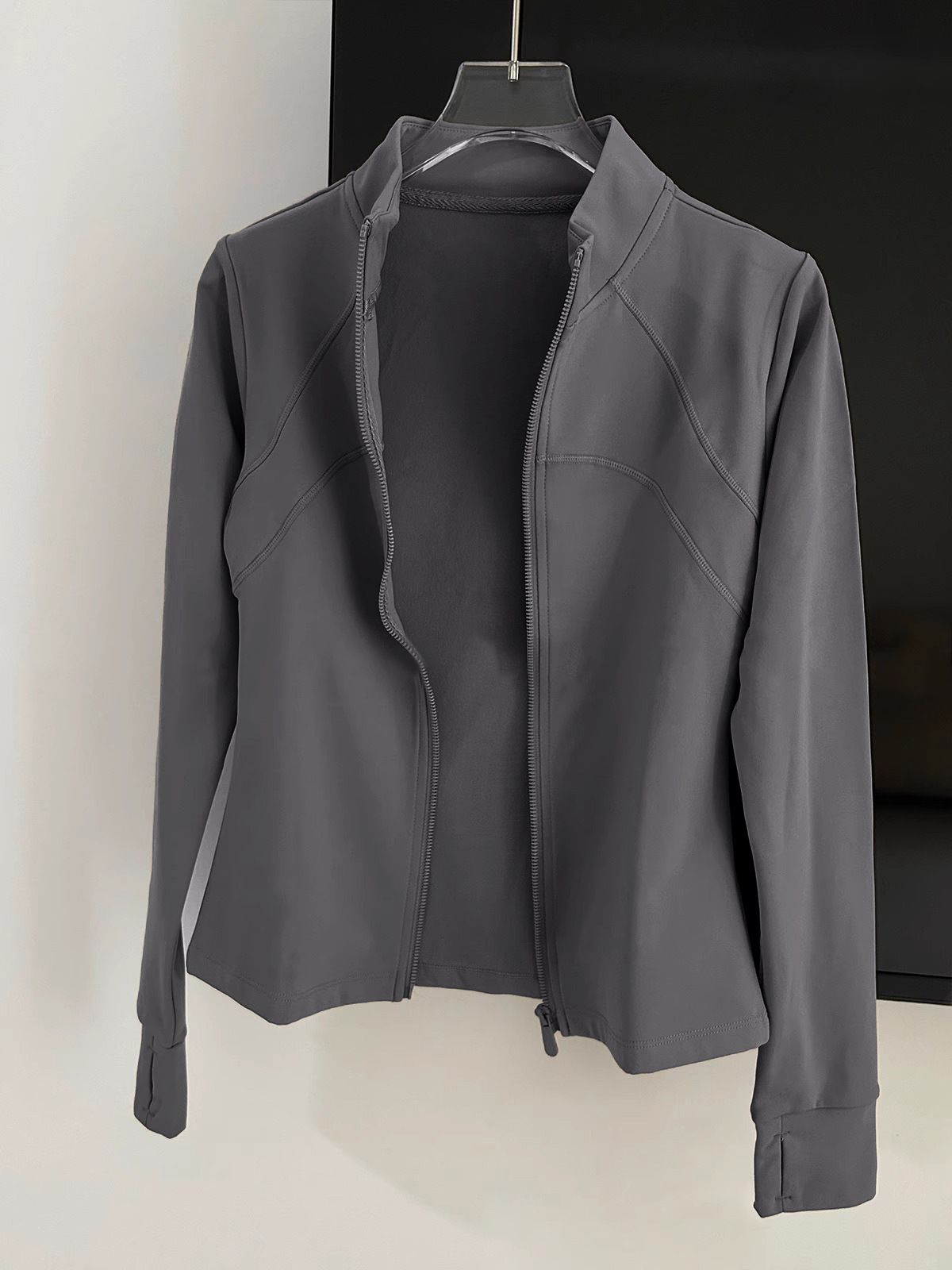 Women's yoga jacket, windproof, fleece lined