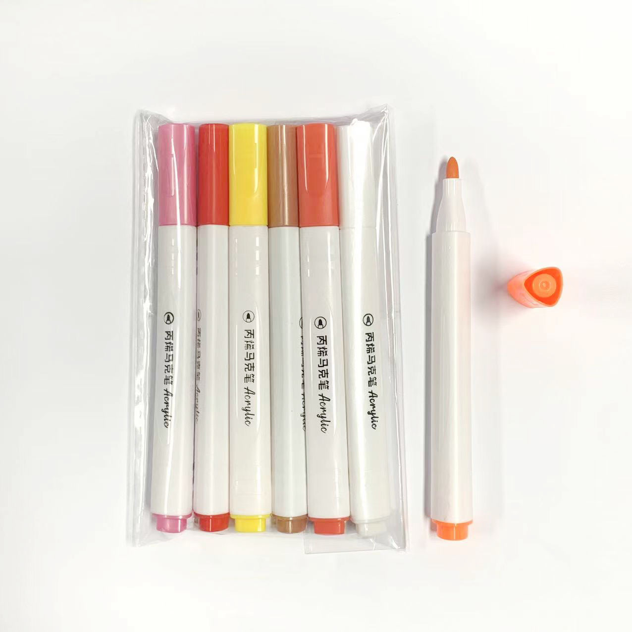 Acrylmalstifte, 12er/24er/48er-Set, zum Malen auf Stoff/Keramik/Holz, wasserfest