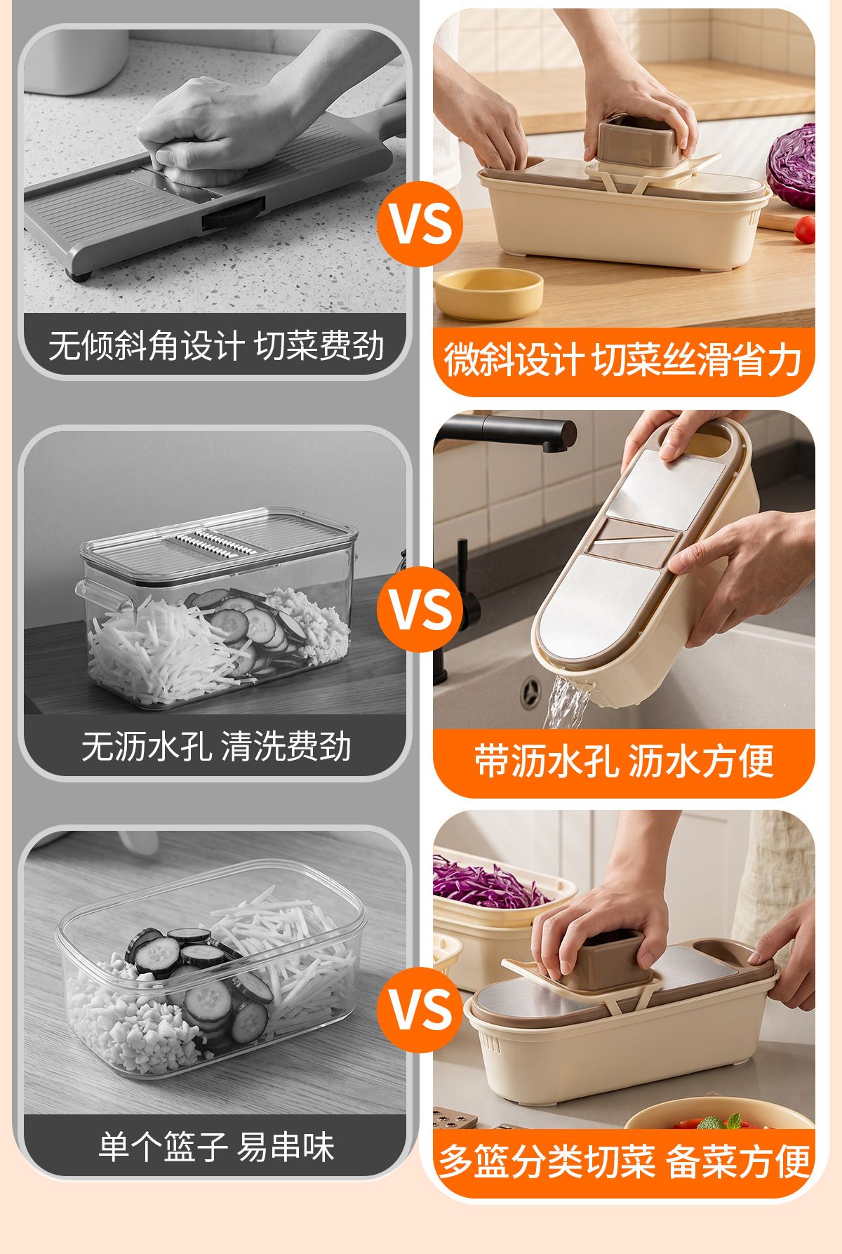 Multifunctional vegetable cutter with hand guard protector