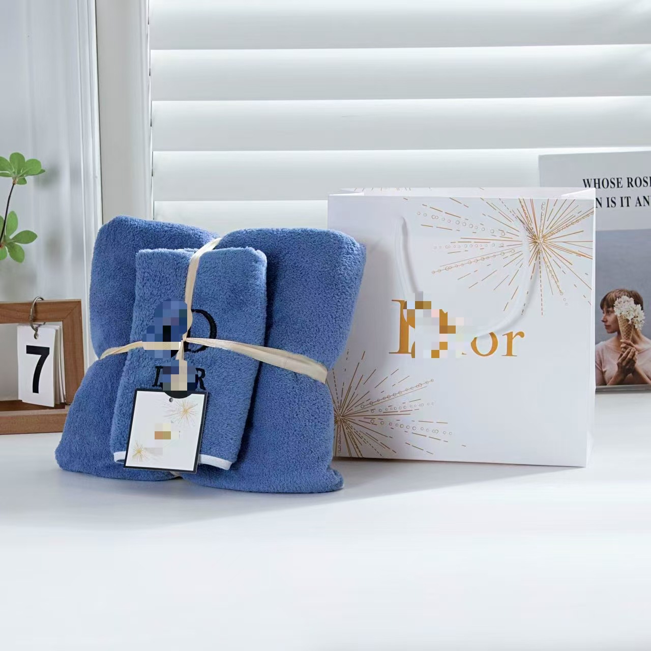 Double-Layer Bath Towel Set, 2-Piece