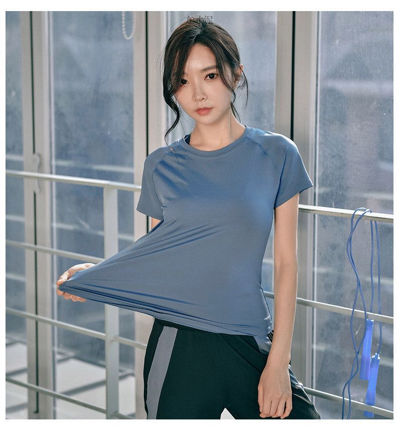 瑜伽服健身房运动套装女大码宽松夏秋季新款晨跑步网红速干衣