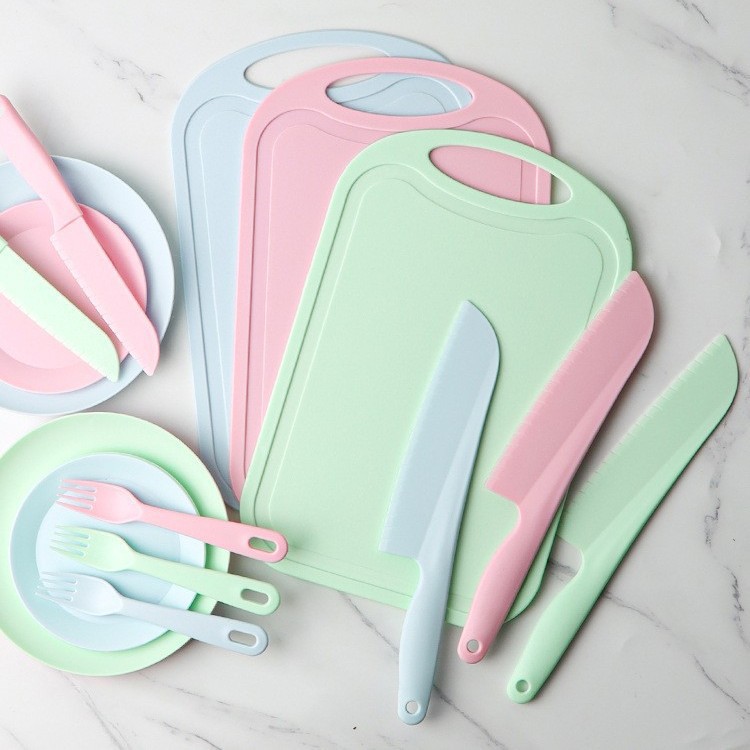 Plastik doğrama tahtası meyve bıçağı set taşınabilir güvenli