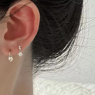 999 Silber-Ohrstecker mit Zirkonia, schlafgeeignet