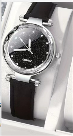 Damen-Quarzuhr mit Sternenhimmel-Design und Glitter