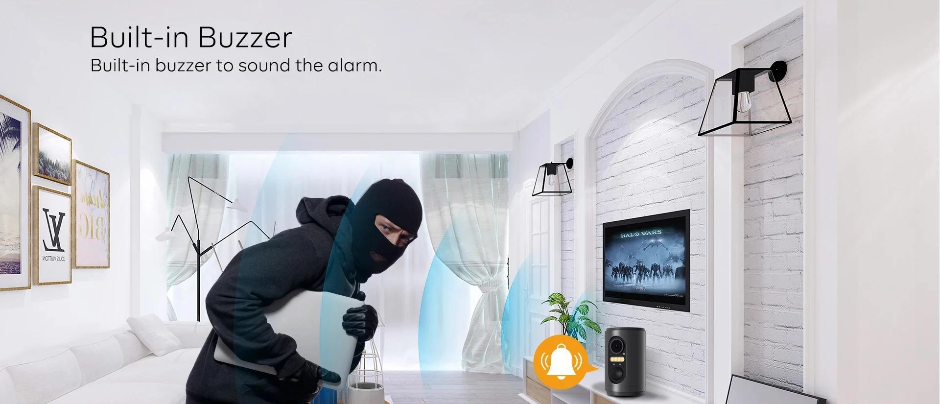 Kabellose WiFi-Sicherheitskamera mit Nachtsicht und Bewegungserkennung