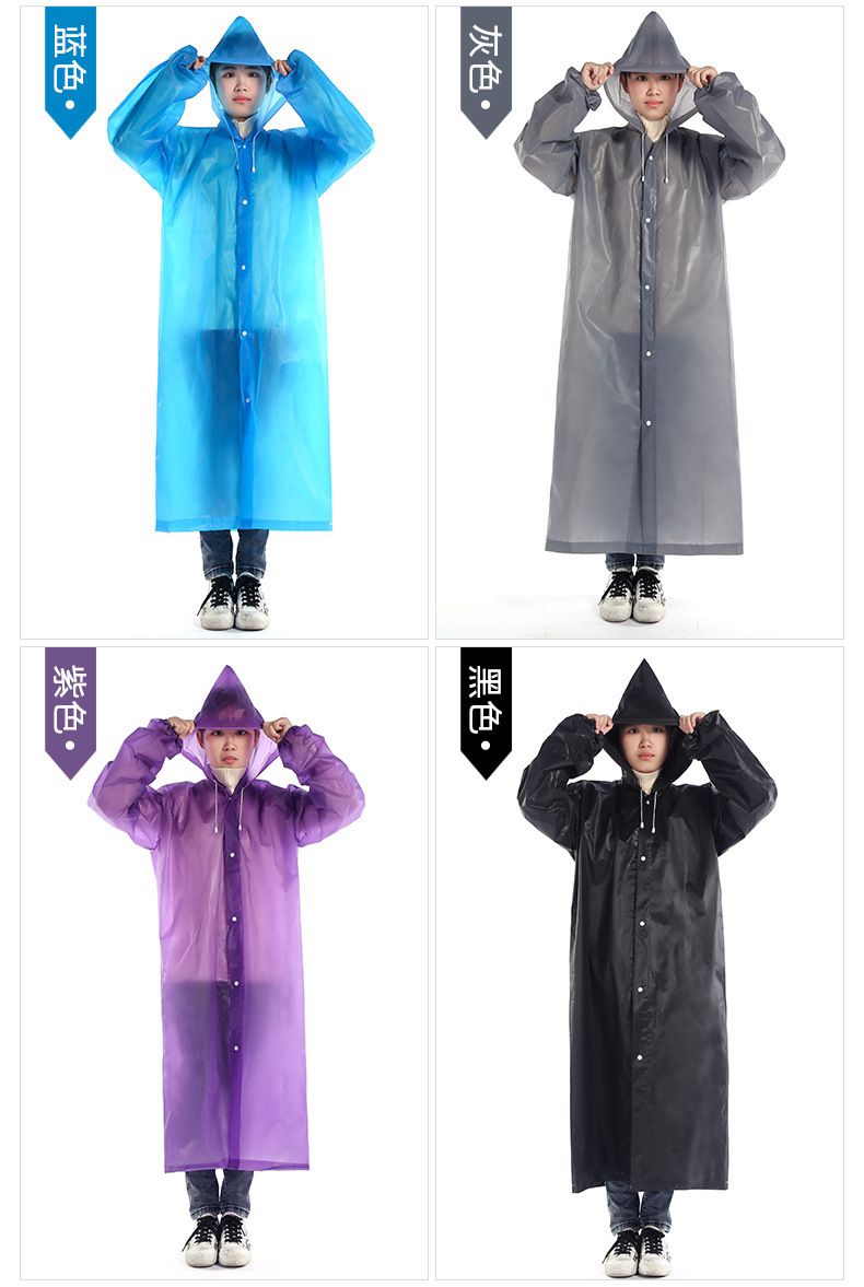 Women's EVA Raincoat, Thickened, Transparent, Waterproof
