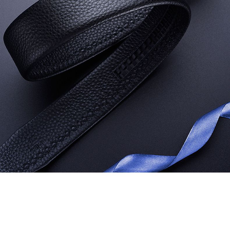 Leather men's belt, automatic buckle, business/casual