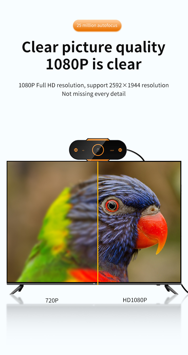 4K USB bilgisayar kamerası video sohbet için
