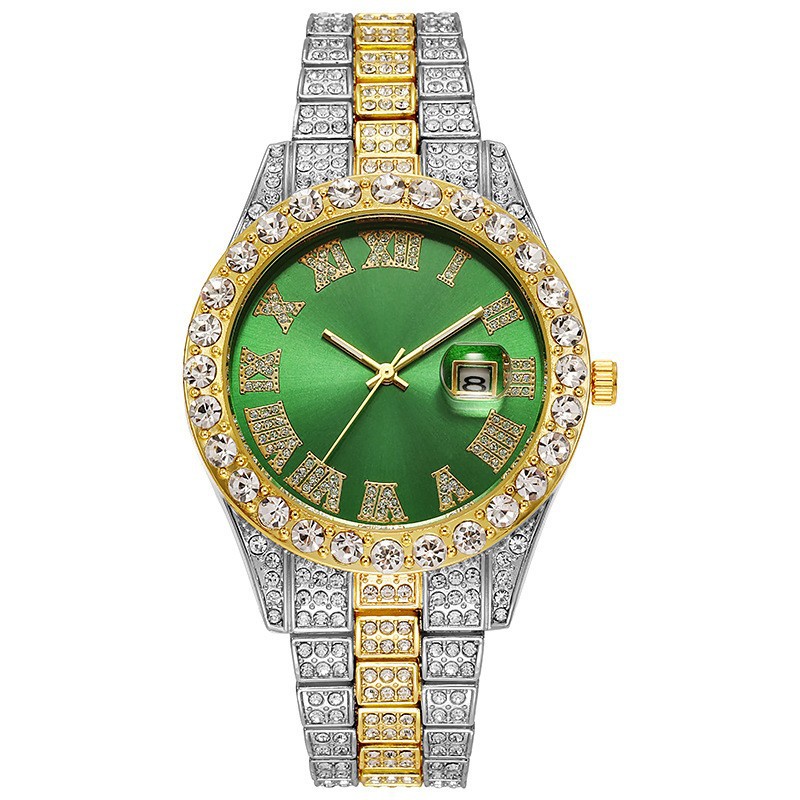 Quartz watch, steel band, roman numerals