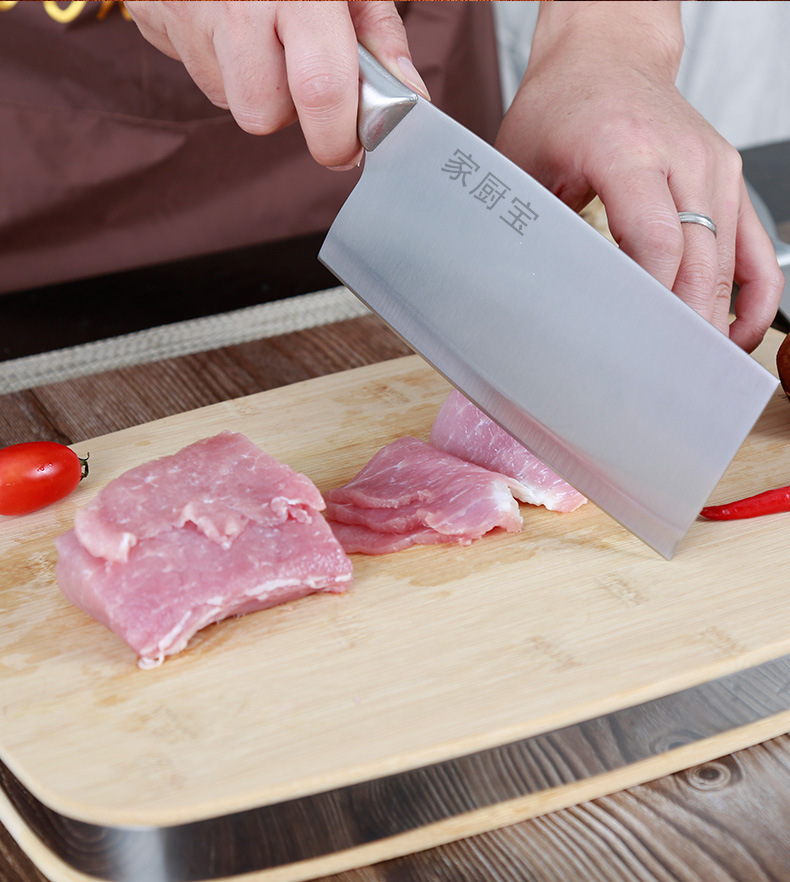Stainless steel cleaver set, bone and meat cutting, 2-piece