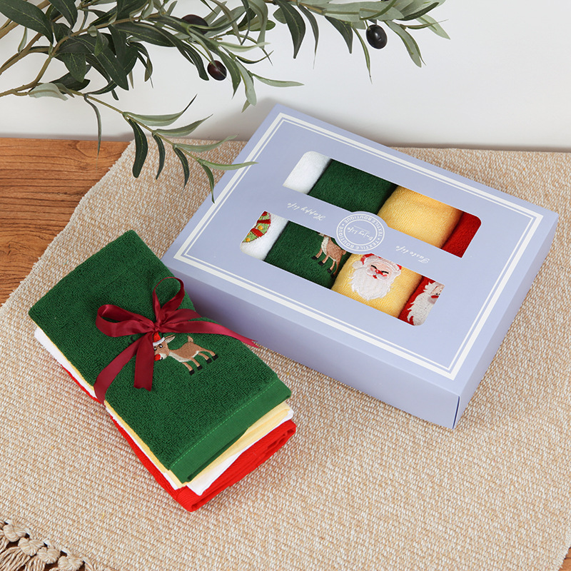 Pure cotton Christmas towel gift set for children