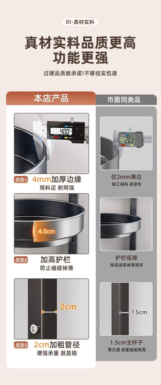 Rotating seasoning rack, multifunctional kitchen countertop organizer