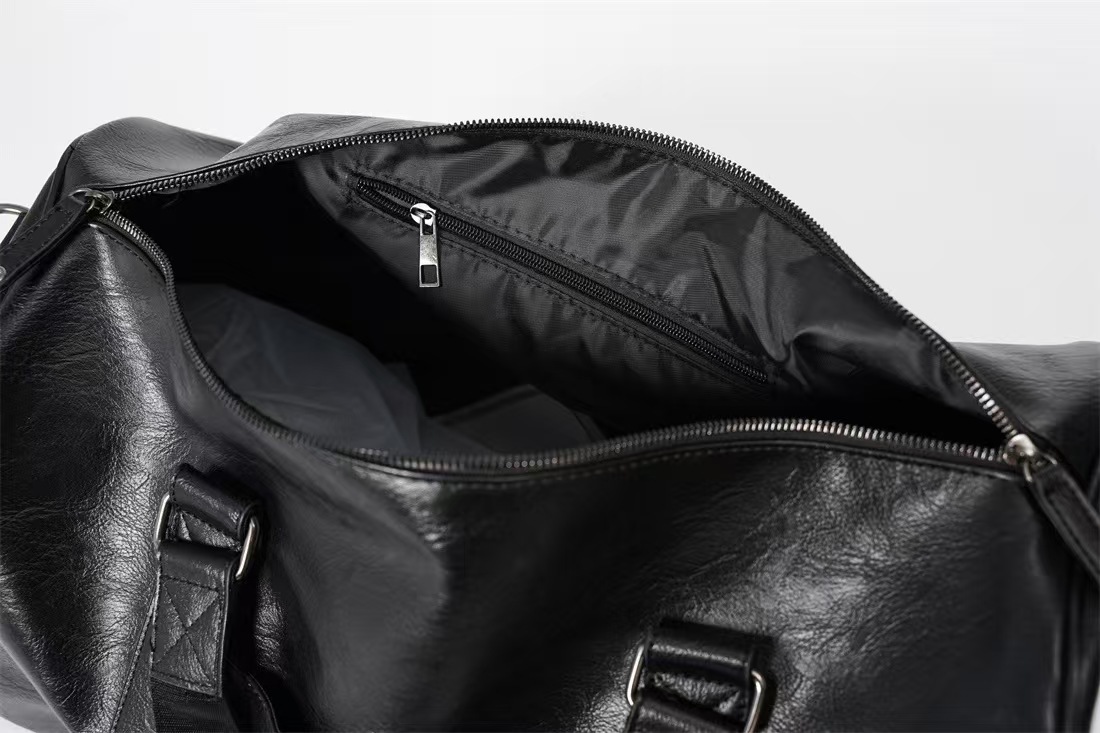 Herrenreisetasche, echtes Leder, Schuhfach, Bordgröße