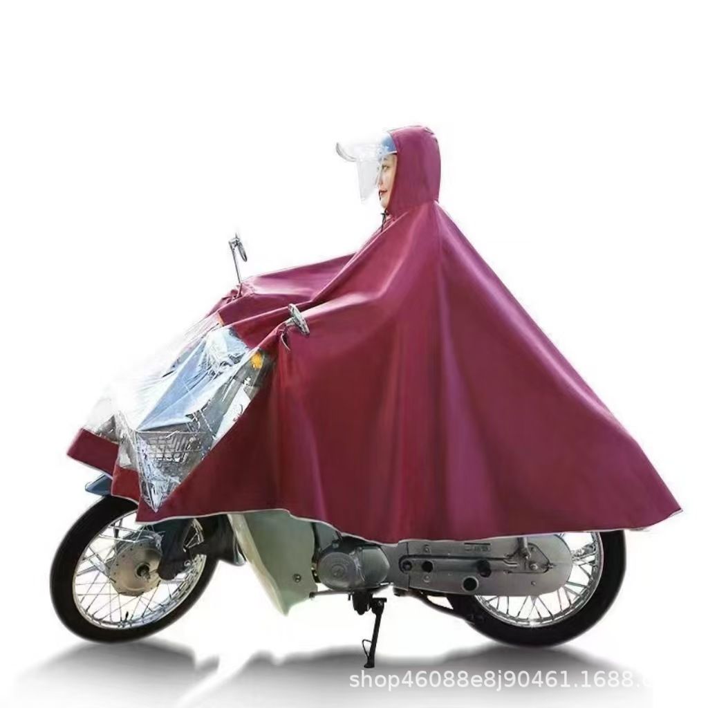 Vergrößerte Fahrrad-Regenponcho Vollschutz