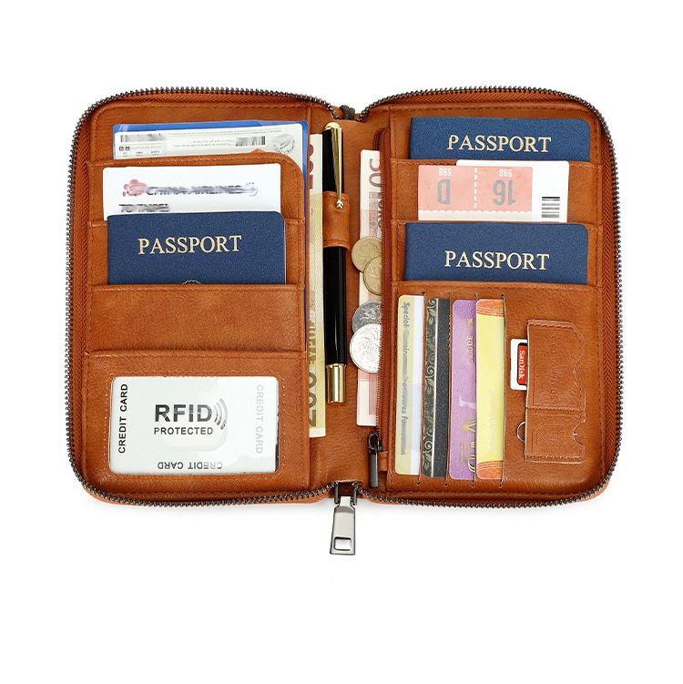 RFID passport wallet, large capacity