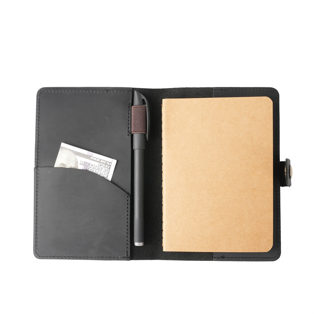 1158 Genuine Leather Crazy Horse Passport Travel Wallet Card Holder