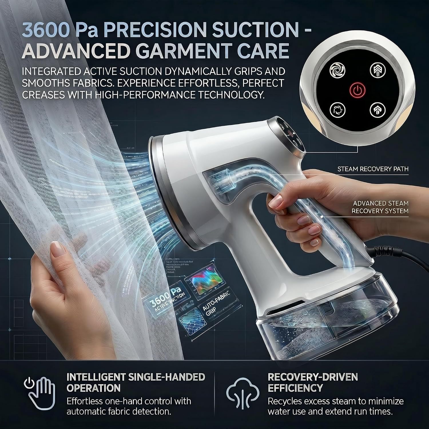 Portable handheld steam iron, dry and wet dual-use