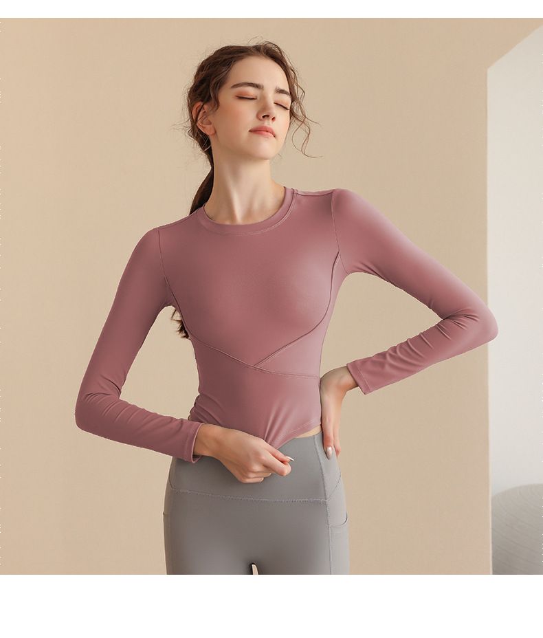 瑜伽服上衣女秋冬高级感健身衣修身显瘦运动普拉提2023新款长袖